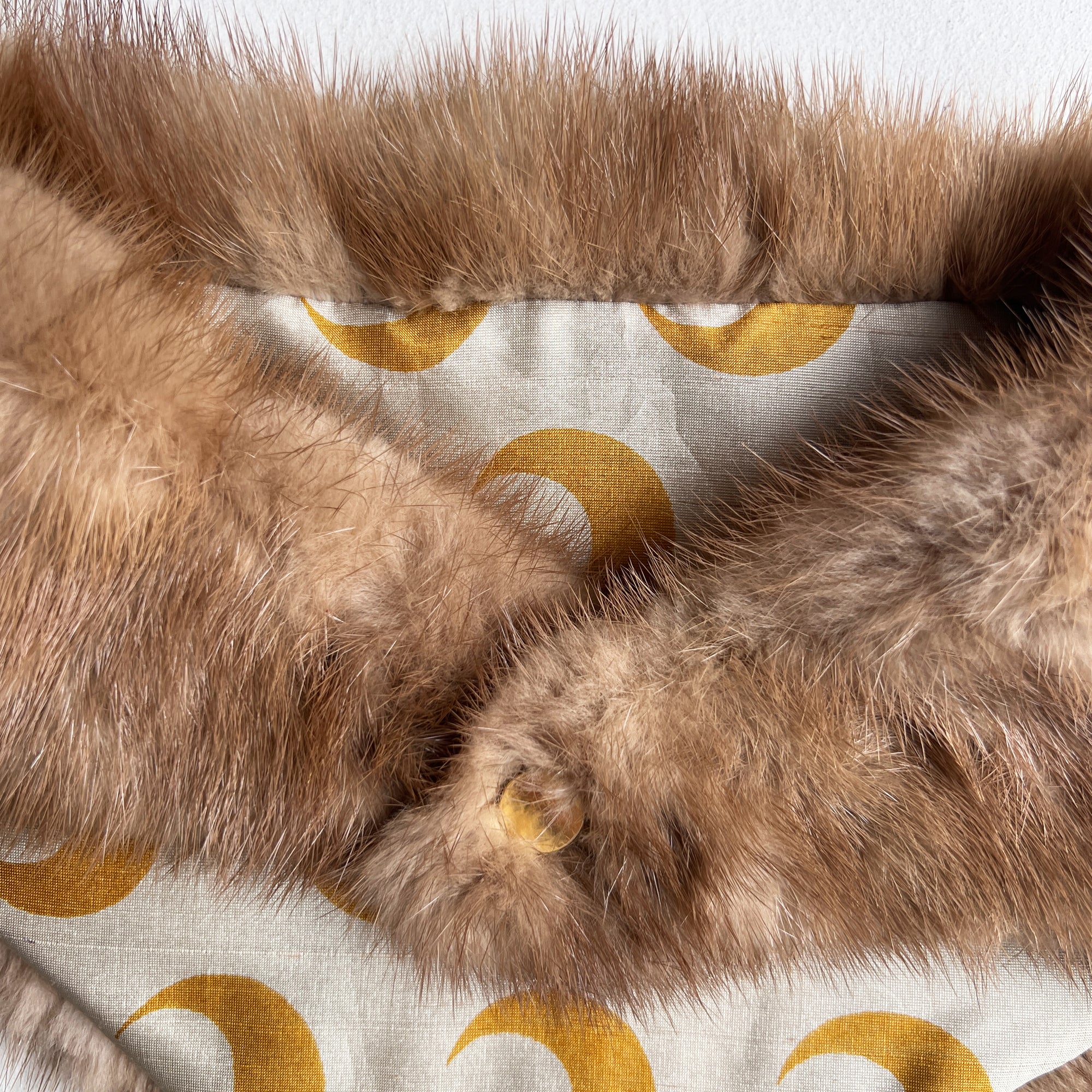 COWBOY SCARF •  LIGHT BROWN GRANNY'S FUR