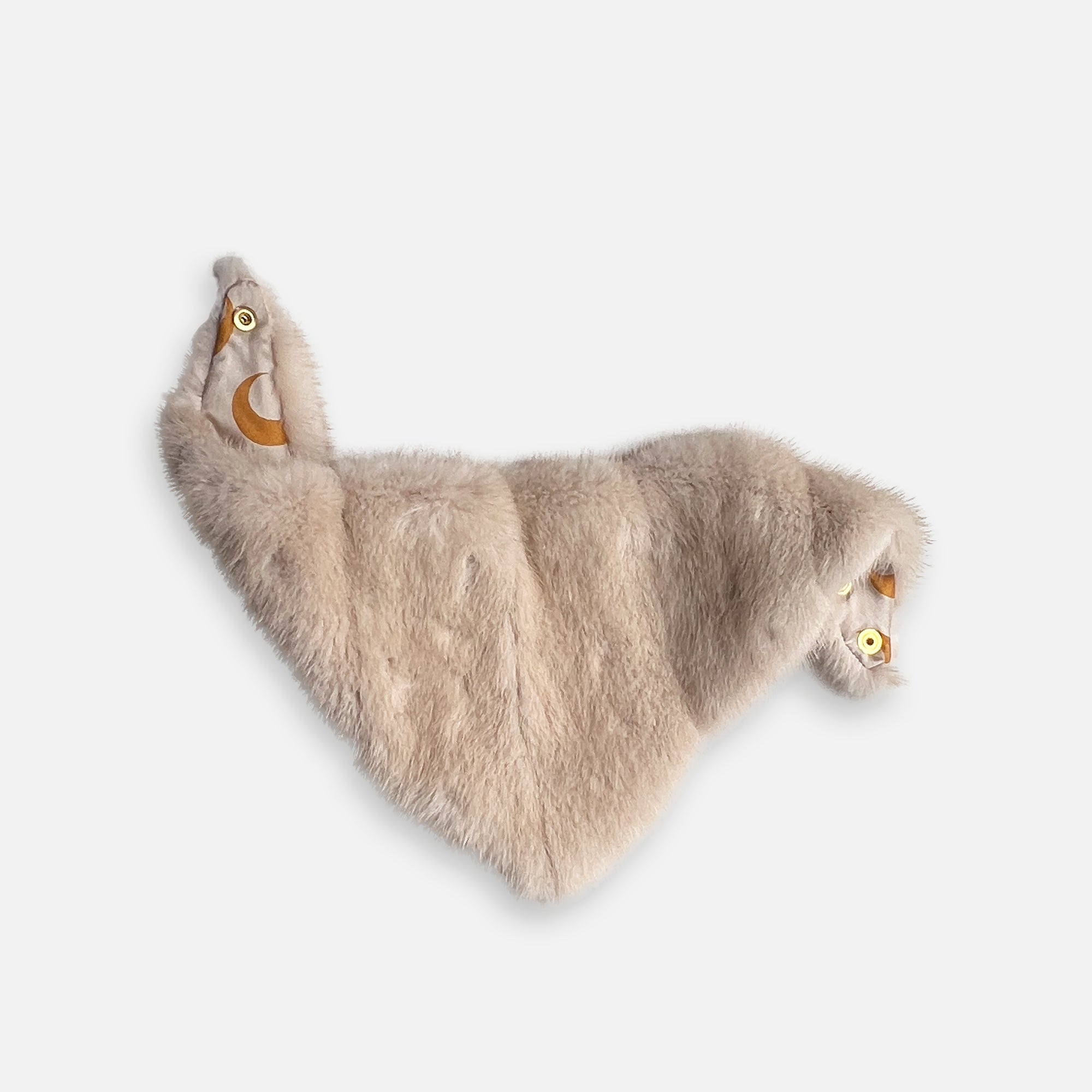 COWBOY SCARF •  ECRU GRANNY'S FUR