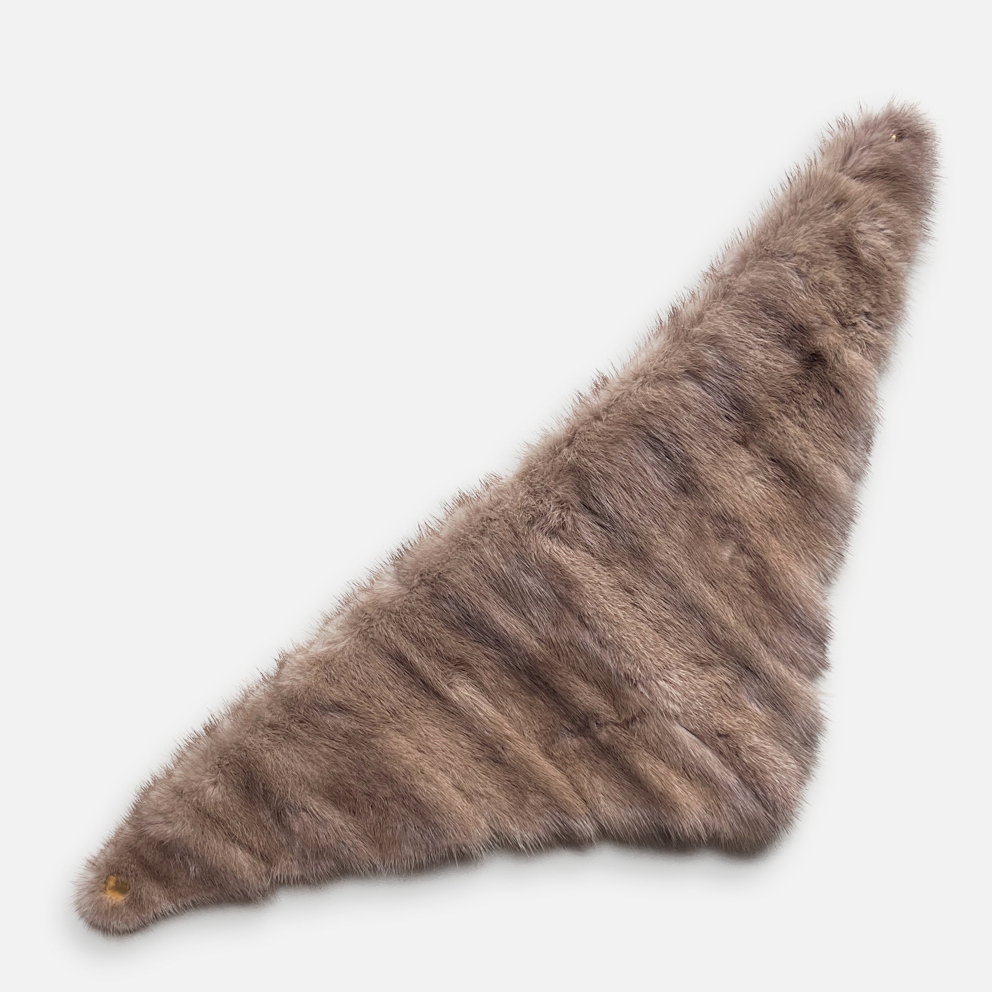 COWBOY SCARF •  GREYISH BROWN GRANNY'S FUR